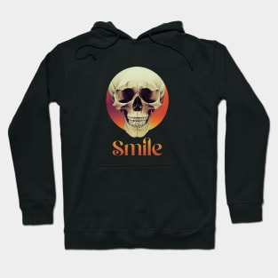 Smile. Retro colorful skull graphic Hoodie